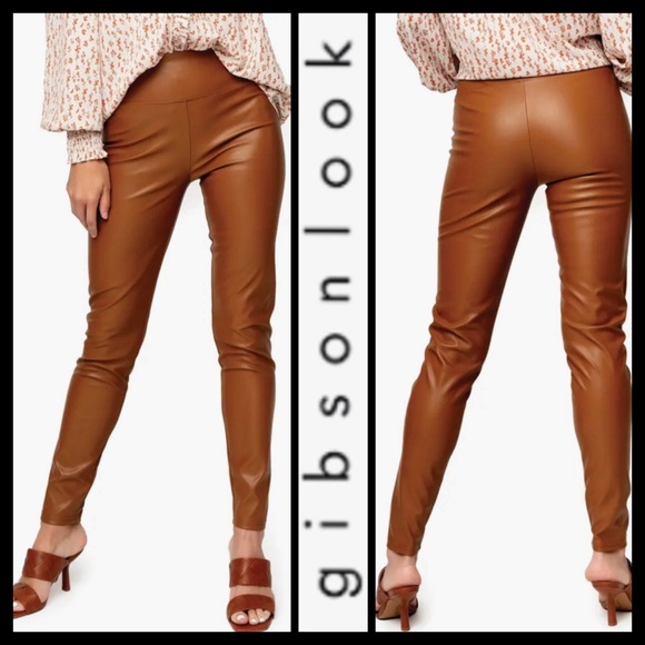 NWOT Gibsonlook GiGi Essential Faux Leather Leggings - Picture 1 of 6